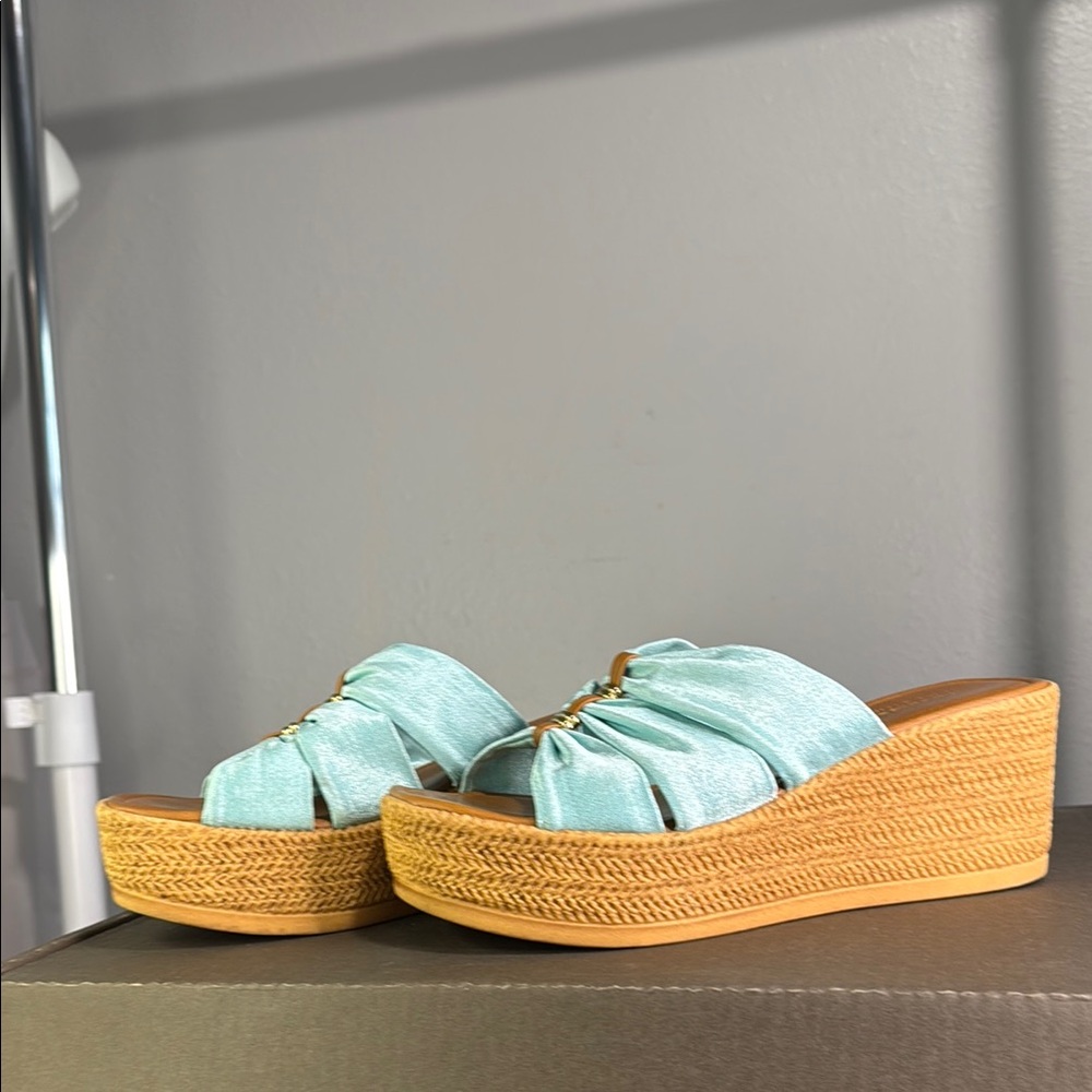 Women's Wedge Sandals - Light Blue